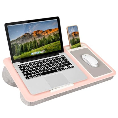 LAPGEAR Home Office Lap Desk – Pink, Fits 15.6” Laptops - color: Blush Pink, size: Home Office W/Device Ledge
