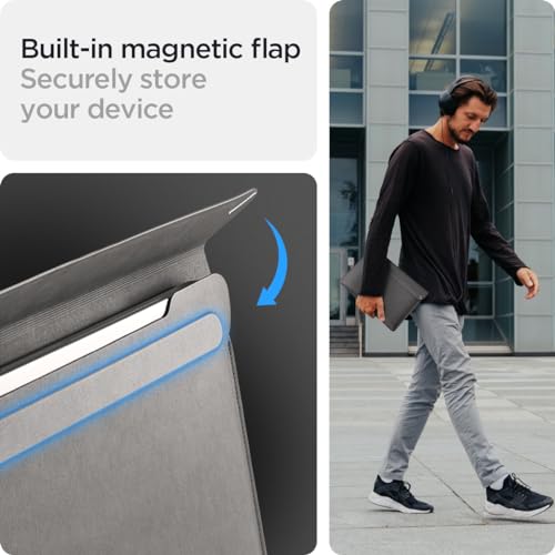 Spigen Valentinus Protective Laptop Sleeve, 14-Inch MacBook | For MacBook Neo/Pro/Air M1-M5 Chips (2018-2026) - City Gray - color: City Gray, size: 14-inch