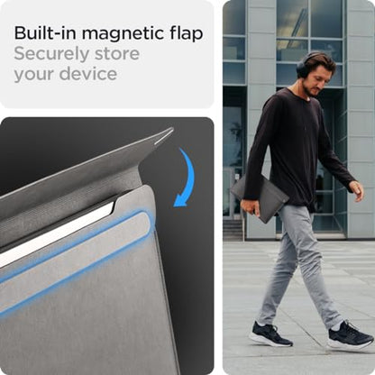 Spigen Valentinus Protective Laptop Sleeve, 14-Inch MacBook | For MacBook Neo/Pro/Air M1-M5 Chips (2018-2026) - City Gray - color: City Gray, size: 14-inch