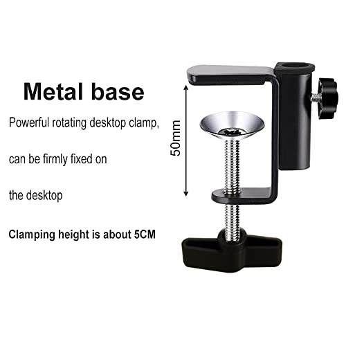 Aluminum C-Clamp Clip Mount for Camera/Monitor, Desktop & Table Mount Holder for Microphone/Mic & Tablet (Black)