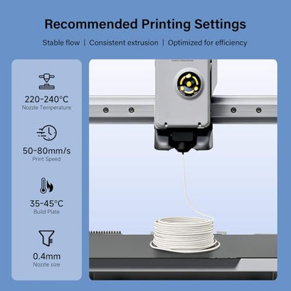 Matte TPU Filament 1.75mm, 1kg - Shore 95A Flexible & Durable TPU, Matte White, Low-Gloss Matte Finish, Minimal Layer Lines, for Phone Cases, Wearables & Functional Parts - color: Matte White Tpu