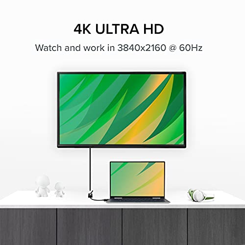 Plugable Active DisplayPort to HDMI Adapter, Uni-Directional, Driverless, Adapts Any Full-Sized DP Port to Enable Connecting a HDMI Cable and Display up to 4K 3840x2160 @60Hz