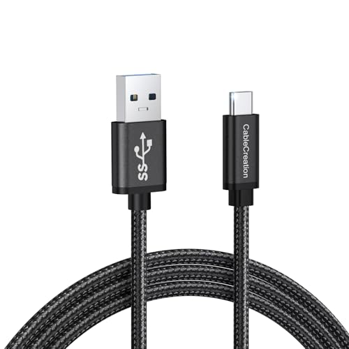 CableCreation USB-C Data Cable 10Gbps,Android Auto USB Data Transfer Cord | USB 3.2 Gen 2 USB A to USB C Cord Type C 3.1A Fast Charging for Galaxy S24/S23/S22/S21,iPhone 16/15 Pro Max CarPlay,Pixel 9 - color: Braided Black, size: 5FT/1.5m