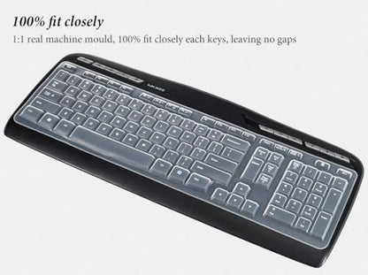 Keyboard Cover Compatible with Logitech MK320 MK330 K330 MK335 Wireless Desktop Keyboard, Logitech MK320-YR002/Y-R0009 Keyboard Protector Skin-Clear - color: Clear, size: MK320/MK330/K330/MK335