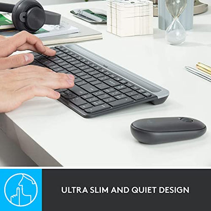 Logitech MK470 Slim Wireless Combo - Graphite (Renewed)