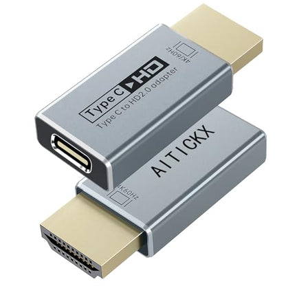 USB-C Female to HDMI Male Adapter 4K 60Hz, Uni-Directional Video Converter for Thunderbolt 3/4/5, Compatible with MacBook Pro/Air, iPhone 17, iPad Pro, Dell XPS, Galaxy S23-S28