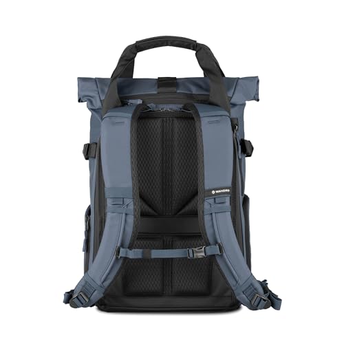 WANDRD PRVKE Rolltop 21L V4 Photography Bundle – Expandable Travel Camera Backpack with Essential Camera Cube and Laptop Sleeve - color: Aegean Blue, size: 21L (Photography Bundle), style: Rolltop