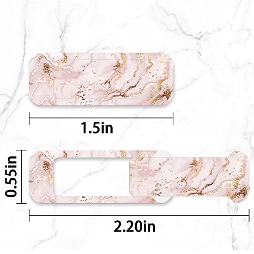 Webcam Cover, 3 Pieces, Laptop Camera Cover, Privacy Shielding Capacity is Twice as Big as The Traditional, Suitable for Computer Mobile Phones, laptops, Tablets and so on (Golden Marble) - color: Golden marble