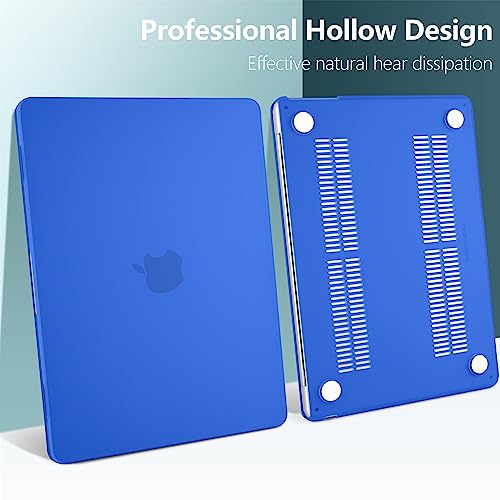 for MacBook Air 15 Inch Case M5 M4 M3 M2 (2026-2023) A3448 A3241 A3114 A2941, Protective Hard Shell Cover Compatible with Touch ID & Liquid Retina Display - Matte Deep Blue - color: Matte Deep Blue