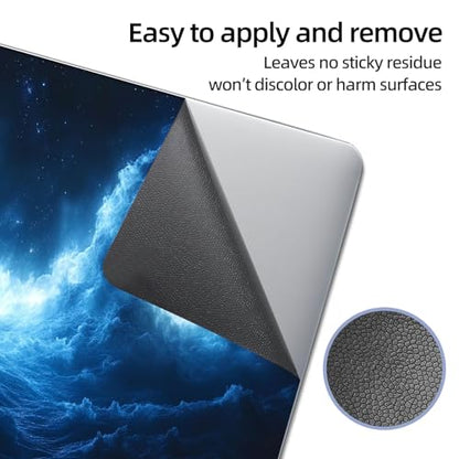 Universal Laptop Skin Sticker Decal, 12"-15.6" Aesthetic Vinyl Wrap, Cosmic Nebula Ocean Waves Waterproof Notebook Cover Art Protector for MacBook HP Dell Lenovo, Fits 13" 14" 15" 15.6" - color: Cosmic Nebula Ocean Waves