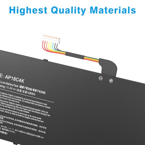 AP18C4K Laptop Battery Compatible with Aspire 5 A515-43 A515-43G A515-44 A515-44G Spin 3 SP314-54N SP314-54N-54XS A515-43G-R05T A515-43G-R1SJ A514-52G-521W A515-44G-R26L A515-43-R057 - color: Black013