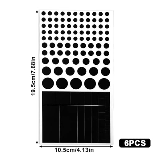 6pcs Blocked Vinyl Webcam Covers Slide, Laptop Smartphone Smart TV Light Multiple Sizes Restickable Blackout Stickers Label Decal Blocking Webcam Camera