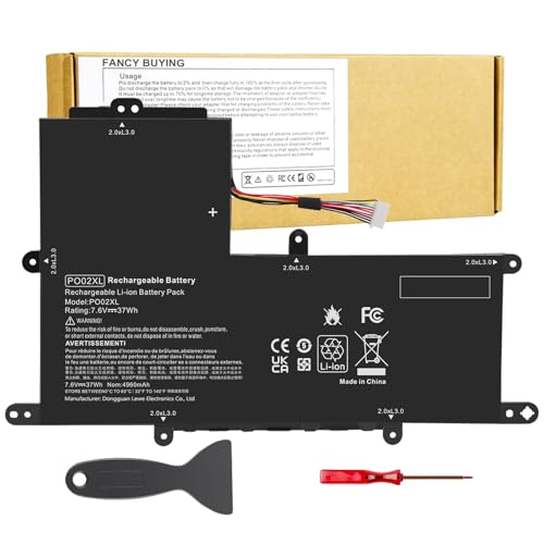 PO02XL 824560-005 TPN-Q166 Laptop Battery for HP Stream 11-R 11-R014WM 11-R010NR 11-Y 11-AH 11-AK 11-AH011WM 11-ah0xx, Pro G2 G3 G4 G5 P002XL 823908-1C1 824536-850 HSTNN-IB7G HSTNN-DB7G 823908-2C1 - size: 8.15*5.39*0.16inch PO02XL