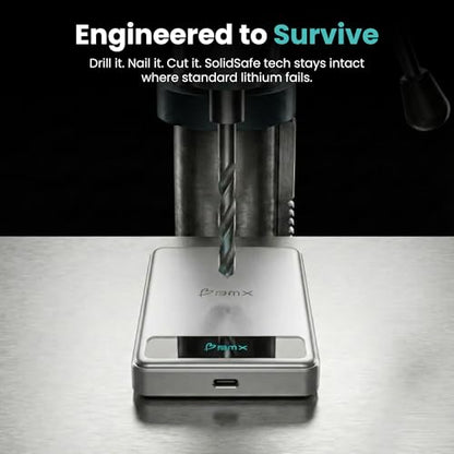 5K Magnetic Power Bank, Silver, Qi2 Certified 15W Wireless Charger, LCD Display, Ultra-Slim Solid-State Battery Pack for iPhone 17/16, Lightweight Travel, USB-C Portable (Silver) - color: Silver