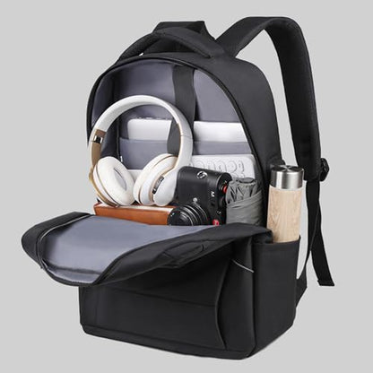 Business Trave Laptop Backpack Lightweight Anti-Theft Backpack with USB Charging Port Waterproof Computer Bag Casual Daypack - color: Gray