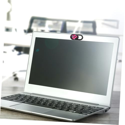 BESPORTBLE 3pcs Adhesive Laptop and Tablet Camera Privacy Covers with Heart Pattern, Ultra-Thin Sliding Webcam Covers for Computers and Phones, Anti-Peeping Privacy Protection for Office