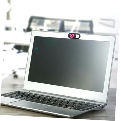 BESPORTBLE 3pcs Adhesive Laptop and Tablet Camera Privacy Covers with Heart Pattern, Ultra-Thin Sliding Webcam Covers for Computers and Phones, Anti-Peeping Privacy Protection for Office