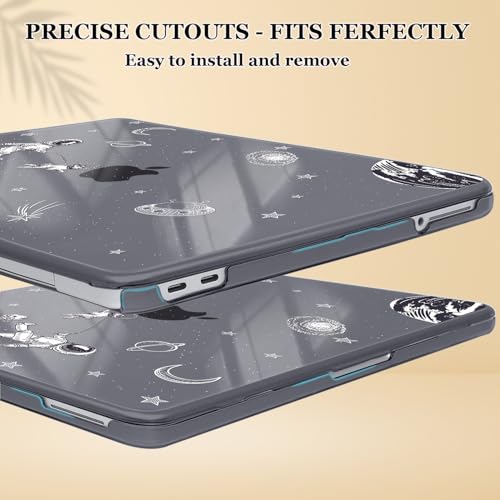 Compatible with MacBook Neo 13 inch Case 2026 Release Model A3404 Cover, Ultra-Thin Pattern Plastic Hard Shell Case Keyboard Cover Screen Protector Dust Plug, Astronauts Space Dog - color: Astronauts Space Dog