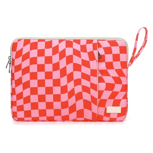 Laptop Sleeve 13.3 inch14 Inch, 15.6inchWater Resistant Traveling Computer Cover with Handle, Shockproof Protective Carrying Laptop Case (Y8-Pink Checker, 16 inch) - color: Y8-Pink Checker, size: 16 inch