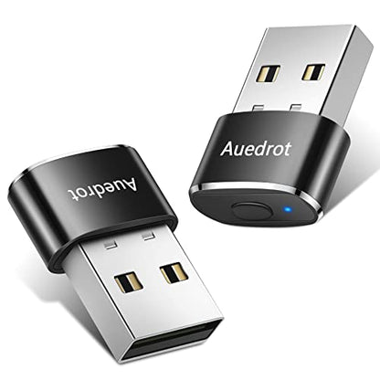 AUEDROT Mouse Jiggler Undetectable Metal USB Mouse Mover with Switch Button, Automatic Mini Mouse Shaker with 2 Jiggle Modes, Plug and Play, Keep Computer/Laptop Awake, Black, 2 PCS - color: Black, style: 2 PCS