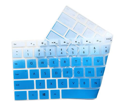 Silicone Keyboard Protective Skin Cover Compatible with 2019 Microsoft Surface Pro 7, 2016-2018 Surface Pro 4 / Pro 5 / Pro 6 (Blue Ombre) - color: Blue Ombre, size: Compatible with Surface Pro 4 5 6 7