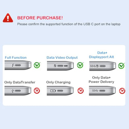 USB C to Dual HDMI Adapter, Dual Monitors Adapter USB C Hub with 2 HDMI Docking Station 4K @60hz for Laptop HP Dell Surface Thinkpad… - color: Silver