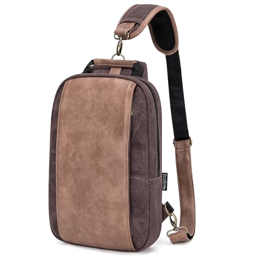 Canvas Messenger Bag Sling Bag Crossbody Shoulder Bag for Men Women Travel Work Satchel Bags - color: Wind Red