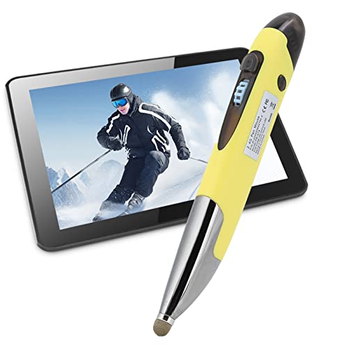 Capacitive Stylus Pen with Handwriting Function, Portable ABS Drawing Tool for Note Taking, Compatible with Tablet Phone Screen, Yellow - color: Yellow