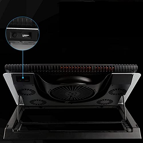 Laptop Cooler Cooling Pad (Up to 17 Inches), Ultra Quiet Notebook Cooler Stand Cooling Mat with 5 Fans，USB Ports, for Home Office Very Silent