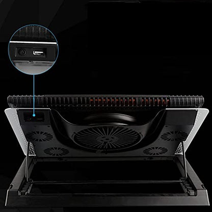 Laptop Cooler Cooling Pad (Up to 17 Inches), Ultra Quiet Notebook Cooler Stand Cooling Mat with 5 Fans，USB Ports, for Home Office Very Silent