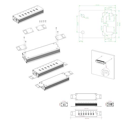 VANTEC 7-PORT USB 3.1 ALUMINUM HUB WITH PREMIUM POWER ADAPTER