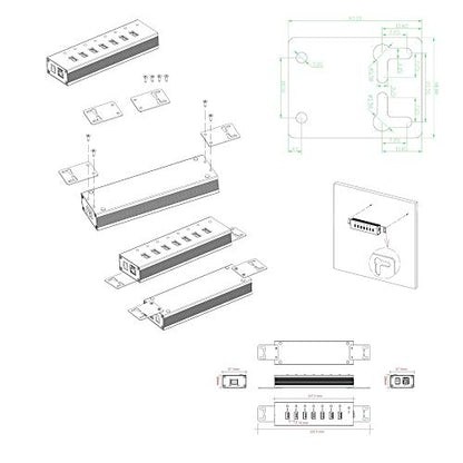 VANTEC 7-PORT USB 3.1 ALUMINUM HUB WITH PREMIUM POWER ADAPTER