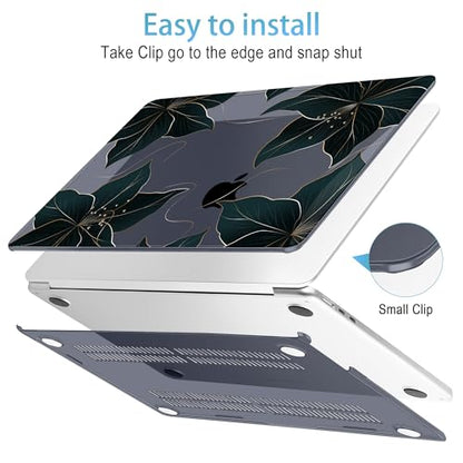 Mektron Designed for 2025/2024/2023 MacBook Air 15 INCH M4 A3241 /M3 A3114 /M2 A2941 Case, Printed Plastic Hard Shell Cover with 15.3" Liquid Retina Display Touch ID, Floral C218 - color: Floral C218
