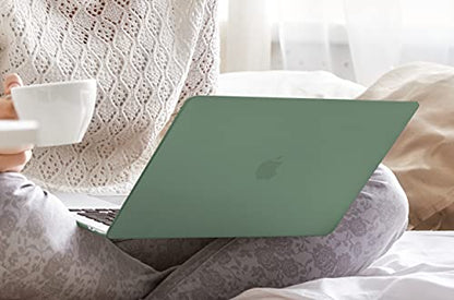 for MacBook Pro 13 inch Case 2023 2022 2021 2020 Release Model: A2338 M2/M1 A2289 A2251 with Touch Bar & Touch ID, Frosted Matte Plastic Hard Shell Case & Keyboard Cover, Midnight Green - color: Midnight Green 2