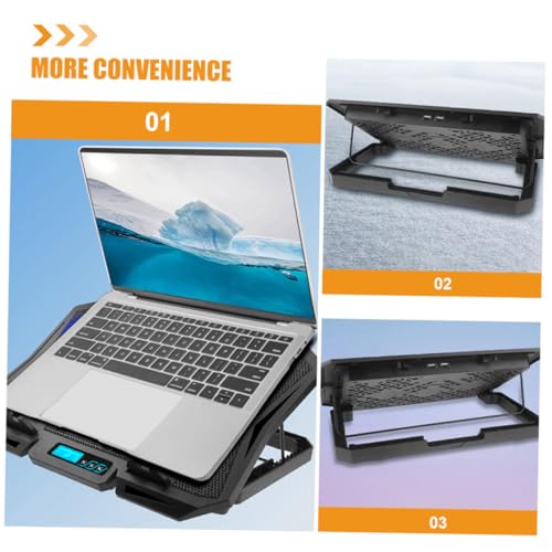 BESPORTBLE 6-inch Laptop Cooling Pad with Adjustable Fan Speed USB-Powered Quiet Cooling Stand for Notebooks Compatible with 15-16 Inch Laptops for Home and Office Use