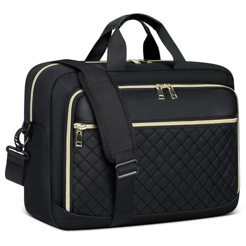 NEWHEY Laptop Bag 15.6 Inch Laptop Briefcase for Women Large Computer Bag | Water-resistant Shoulder Messenger Bag with Multi-Pockets & Padded Strap for Business Office Work College Black - color: Black, size: 15.6 inch