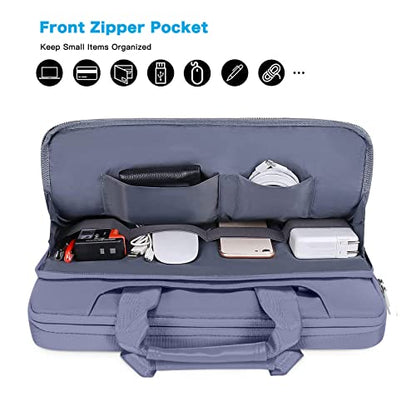 MOSISO 360 Protective Laptop Bag 13.3 inch, 13-14 inch Computer Bag | Compatible with MacBook Air 13 inch/Pro 13 /Pro 14, HP,Dell,Notebook, Laptop Carrying Case with Strap&Handle, Lavender Gray - color: Lavender Gray, size: 13.3 inch