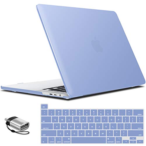 IBENZER Compatible with MacBook Pro 16 Inch Case A2141 Release 2020 2019, Hard Shell Case with Keyboard Cover & Type C Adapter for Old Version Mac Pro 16’’, Serenity Blue, T16SRL+1TC - color: Serenity Blue, size: For Macbook Pro 16" 2019 2020 A2141