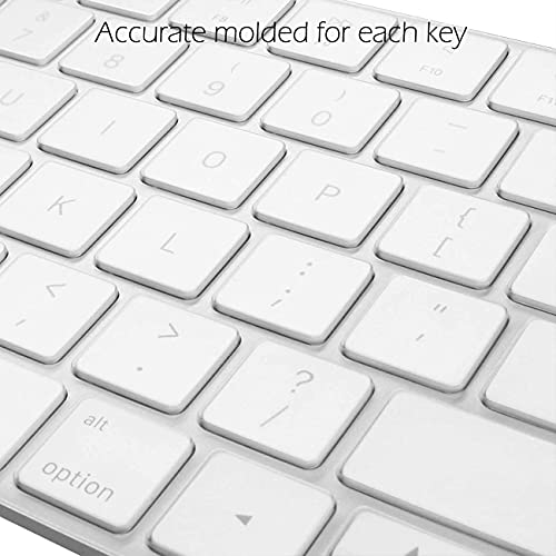 ProElife Keyboard Cover Skin for 2023-2021 Magic Keyboard with Touch ID and Numeric Keypad Model-A2520 U.S Enter Protector 0.12-mm TPU Protector (3 Keys ON The Left of The Space BAR) (Clear) | Clear, Non-interference Design for ID Key, Dust-proof, TPU Pro