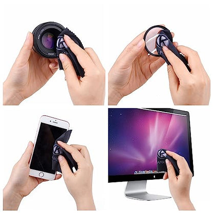 Camkix Lens and Screen Cleaning Kit - 2X Cleaning Spray 2X Microfiber Cloth - Perfect to Clean The Lens of Your DSLR and Compatible with Your Camera, Smartphone, Tablet, Notebook, etc. - color: 2 Bottles