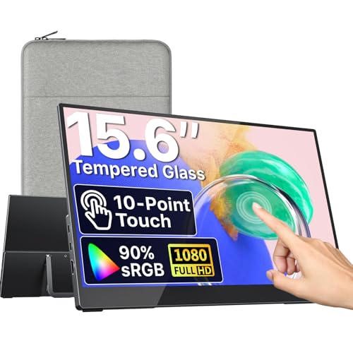 VisionOwl Portable Monitor for Laptop, IPS USB-C HDMI Travel Second Monitor for MacBook Pro Air, PC, PS5, Xbox, Portable Second Screen, Built-in Kickstand, Speakers, VESA Mountable, 15.6 - size: 15.6