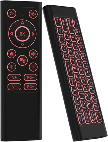 iPazzPort Air Mouse & PC Remote Keyboard: Bluetooth & 2.4G Backlit | Rechargeable • Aluminum Alloy Design • Compatible with Laptop, Android TV Box, HTPC