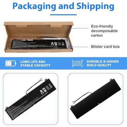 AP18JHQ Laptop Battery Replacement for Acer ConceptD 7 CN715-71 CN715-72G CN715-73G Pro CN715-71P CN715-72P Ezel CC715-71 Pro CC715-71 CC715-71P CC715-72P Predator Triton 500 PT515-51 PT515-52 - size: AP18JHQ 14.76 × 5.12 × 0.98 in