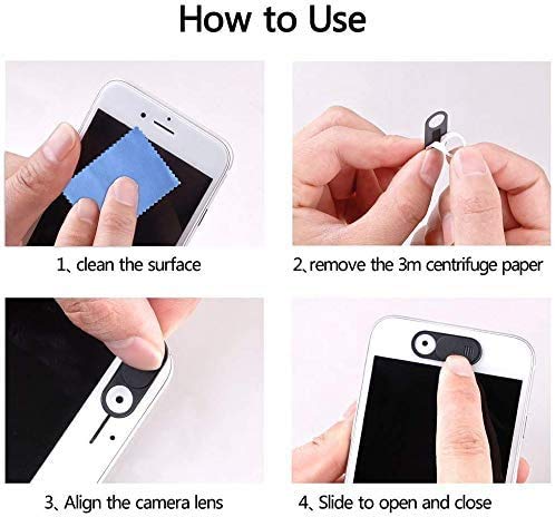 LUC Webcam Cover Slide, 6 Pack Ultra-Thin Laptop Web Camera Cover, Compatible with MacBook, Laptop, PC, Computer, iMac, iPad, Protect Privacy and Security