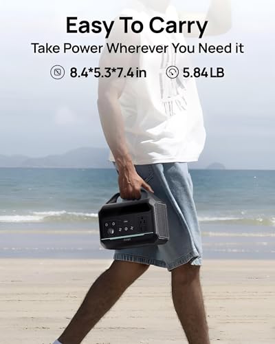 DARAN Portable Power Station 300W (600W Peak), 192Wh LiFePO4 Battery Solar Generator with 60W PD Fast Charge, 5.84lbs Lightweight Backup Battery for Outdoor Camping, CPAP, RV (Solar Panel Optional)
