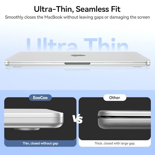 EooCoo for MacBook Neo Case 13 inch 2026 Model A3404, 100% Match Official Color, Anti-Fingerprint & Scratch Sturdy Protective Hard Shell Cover Laptop Accessories, Matte Clear - color: Matte Clear