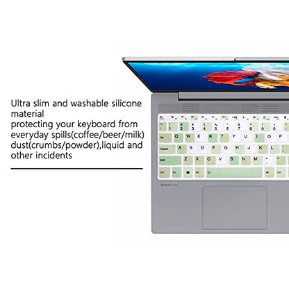 Silicone Keyboard Cover for Lenovo 2020 2021 ideaPad 5 15,ideaPad Flex 5 15IIL05,ideaPad Slim 7 15,Yoga Slim 7 15,Yoga 7i 15.6, ThinkBook 15p,ThinkBook 15 Gen 2 Series Laptop (Mixed Color Green) - color: Mixed Color Green