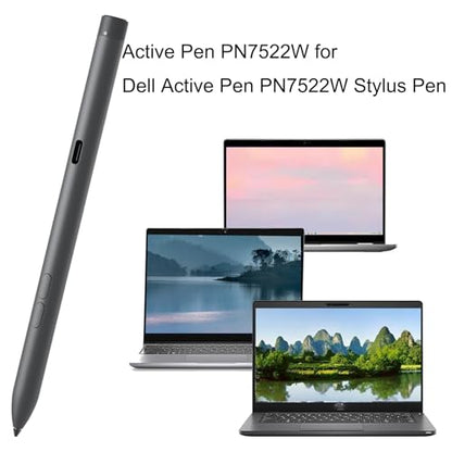 Premier Rechargeable Active Pen for Dell Active Pen PN7522W Laptop Pen,Compatible with Dell 2 in 1 Laptop for Inspiron 7420/7425/7430/7435/7620/7630,for Latitude 5300/5340/7210/7320/7410/9330/9520