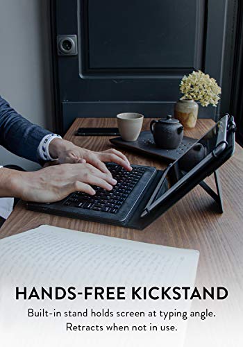 Cooper Infinite Executive Universal Tablet Keyboard Case for 7, 7.9, 8 inch | Tablet Case with Keyboard & 2-in-1 Leather Folio Cover | Bluetooth, Wireless, Hotkeys | Android, Windows, iPadOS (Purple) - color: Dark Purple