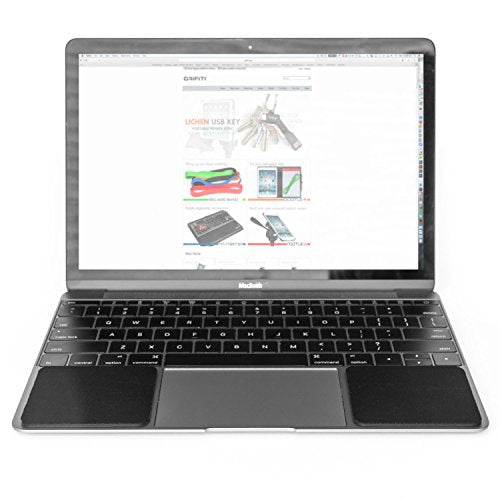 GRIFITI Small Slim Palm Pads Notebook Wrist Rest with Tacky Silicone Reposition Ergonomic Carpal Tunnel Resting Support for Computer MacBook & Laptop Keyboard Typing Pad (2 Small 3 x 2.75 inches) - size: Slim Small